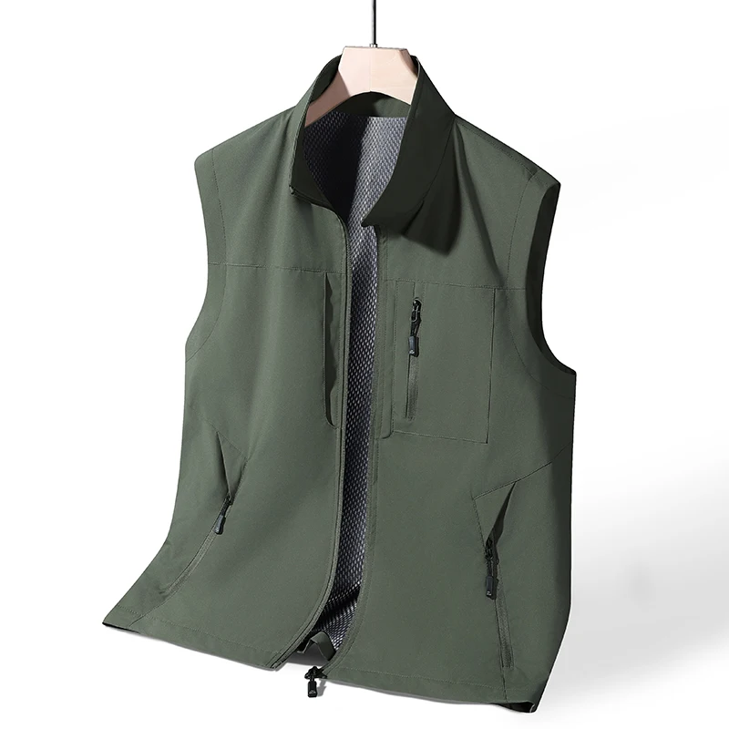 Fashion Men's Tactical Vest Windproof Solid Sleeveless Jacket Motorcycle Outdoor Waterproof Biker Vest for Men Clothing Vests
Fashion Men's Tactical Vest Windproof Solid Sleeveless Jacket Motorcycle Outdoor Waterproof Biker Vest for Men Clothing Vests