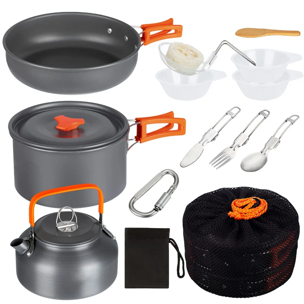 Набор посуды для кемпинга, набор для приготовления пищи на открытом воздухе, кастрюли, сковороды, портативный для альпинизма, пешего туризма, треккинга, пикника, рыбалки, альпинизма
Набор посуды для кемпинга, набор для приготовления пищи на открытом воздухе, кастрюли, сковороды, портативный для альпинизма, пешего туризма, треккинга, пикника, рыбалки, альпинизма