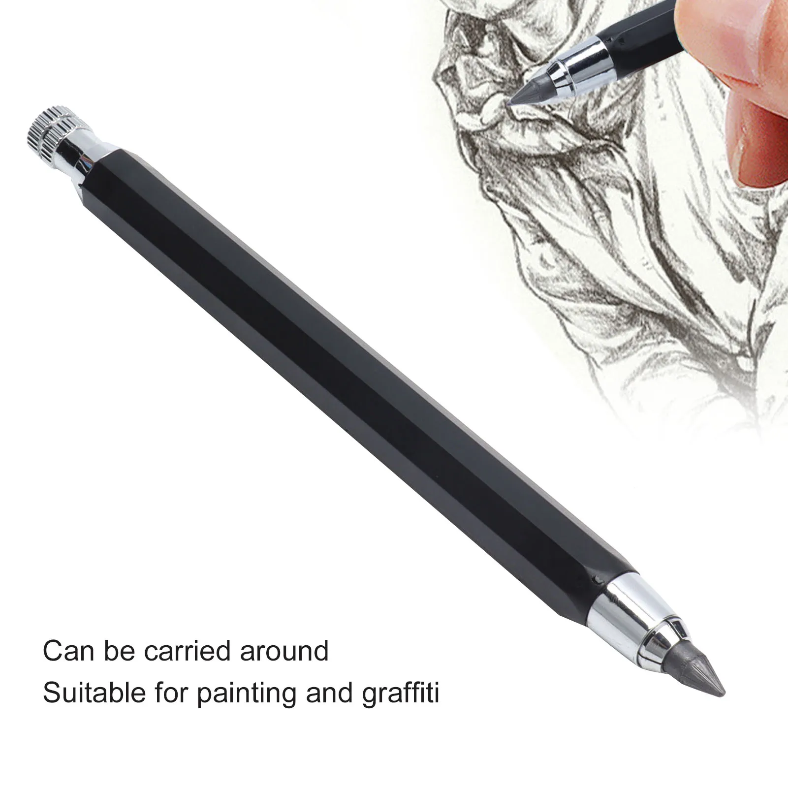 Automatic Pencil Sketch Pencils Automatic Pencil Stainless Steel 5.6mm Refill Size Portable Mechanical Pen for Painting Graffiti
Automatic Pencil Sketch Pencils Automatic Pencil Stainless Steel 5.6mm Refill Size Portable Mechanical Pen for Painting Graffiti
