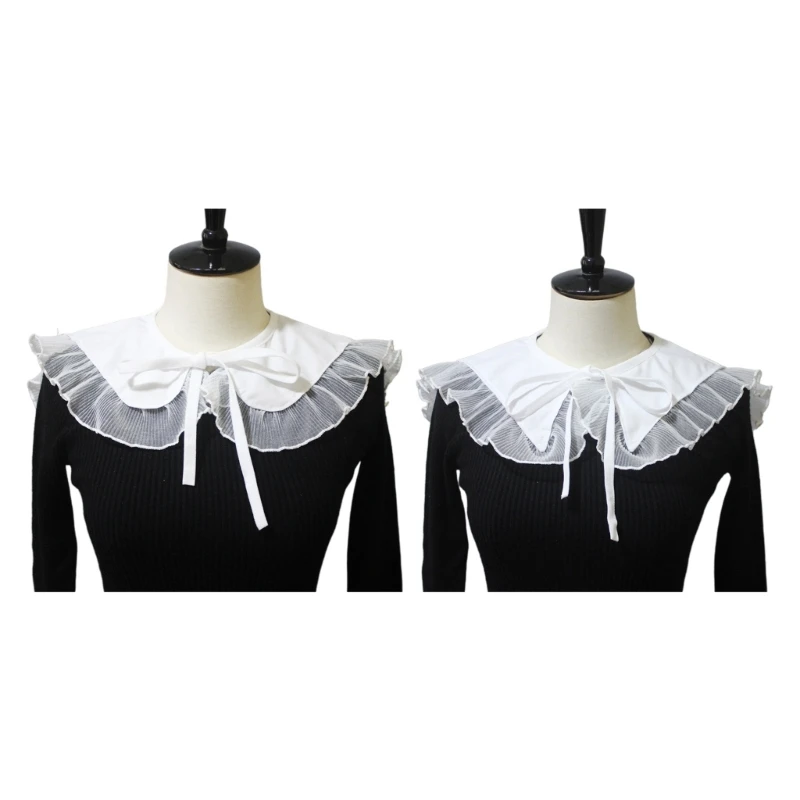 Japanese Women Ruffled False Collar Shawl Wrap Sweet Ladu Girls White Removable Detachable Fake Collar Female Casual Mini Cape
Japanese Women Ruffled False Collar Shawl Wrap Sweet Ladu Girls White Removable Detachable Fake Collar Female Casual Mini Cape