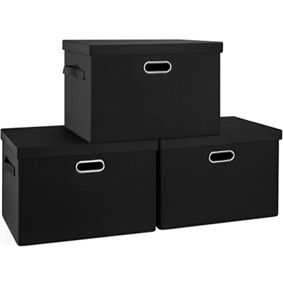 Large 17" 36 Quart Collapsible Stackable Storage Bins with Lids, 3 Packs Linen Fabric Closet Boxes with Lids, Storage Cube Bask
Large 17" 36 Quart Collapsible Stackable Storage Bins with Lids, 3 Packs Linen Fabric Closet Boxes with Lids, Storage Cube Bask
