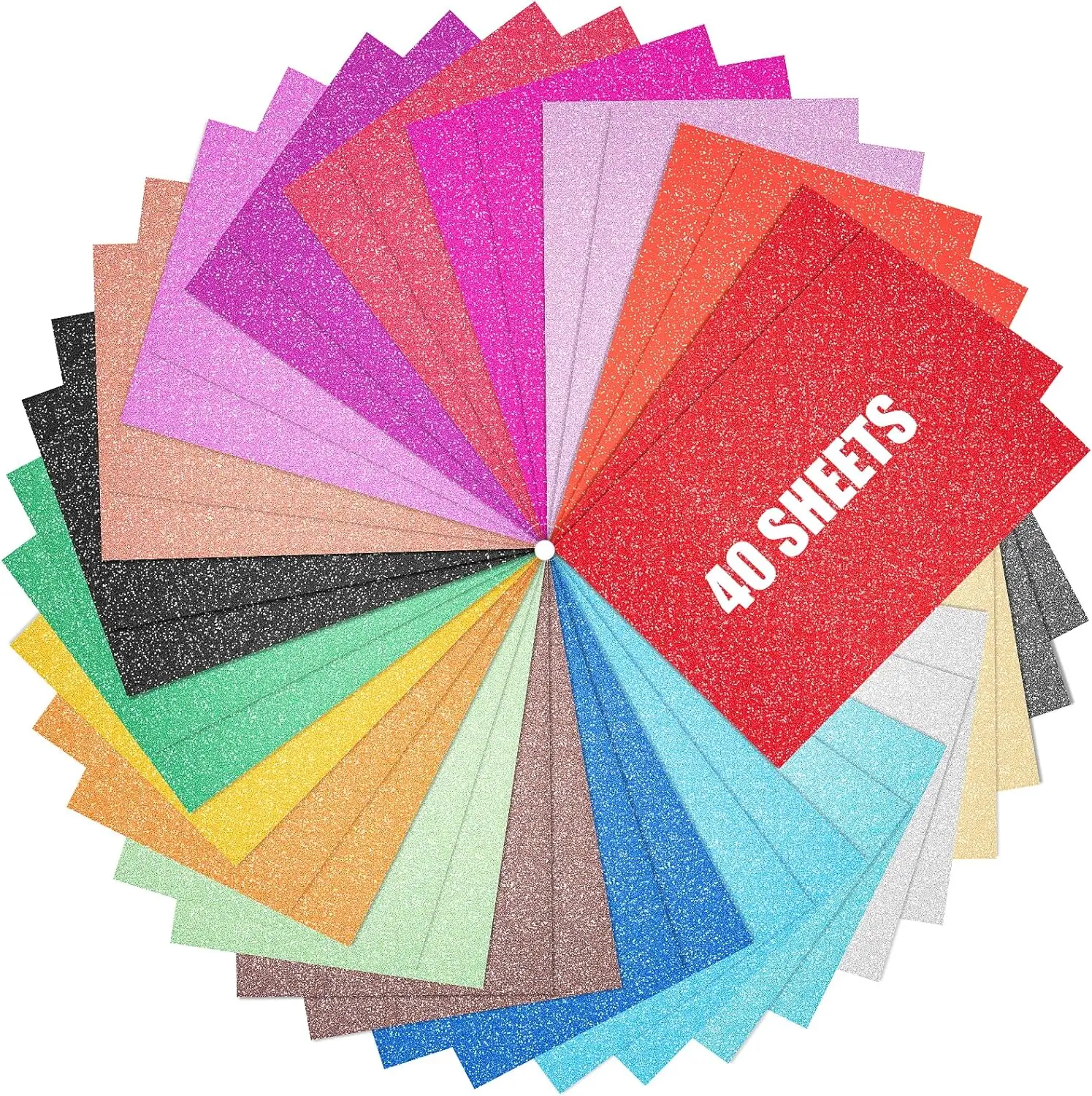 40 Sheets Glitter Cardstock, 20 Colors No-Shed Sparkly A4 Paper for Arts and Crafts, Card Making, Scrapbooking, DIY Projects
40 Sheets Glitter Cardstock, 20 Colors No-Shed Sparkly A4 Paper for Arts and Crafts, Card Making, Scrapbooking, DIY Projects