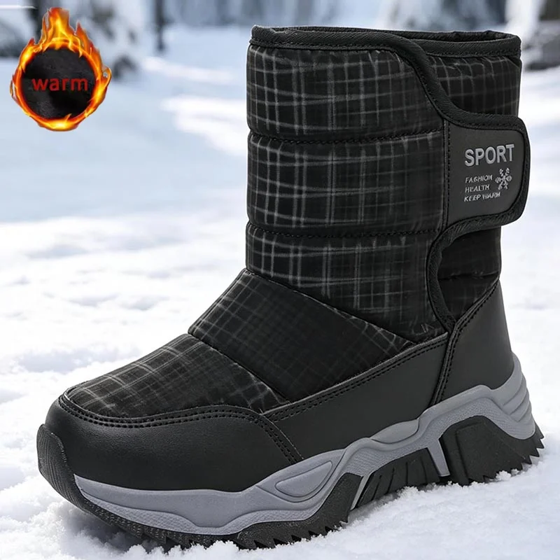 Winter Children's Cotton Boots Magic Tape Non-slip High-Top Snow Boots Boy's Outdoor WaterProof Warm High Quality Plush Boots
Winter Children's Cotton Boots Magic Tape Non-slip High-Top Snow Boots Boy's Outdoor WaterProof Warm High Quality Plush Boots