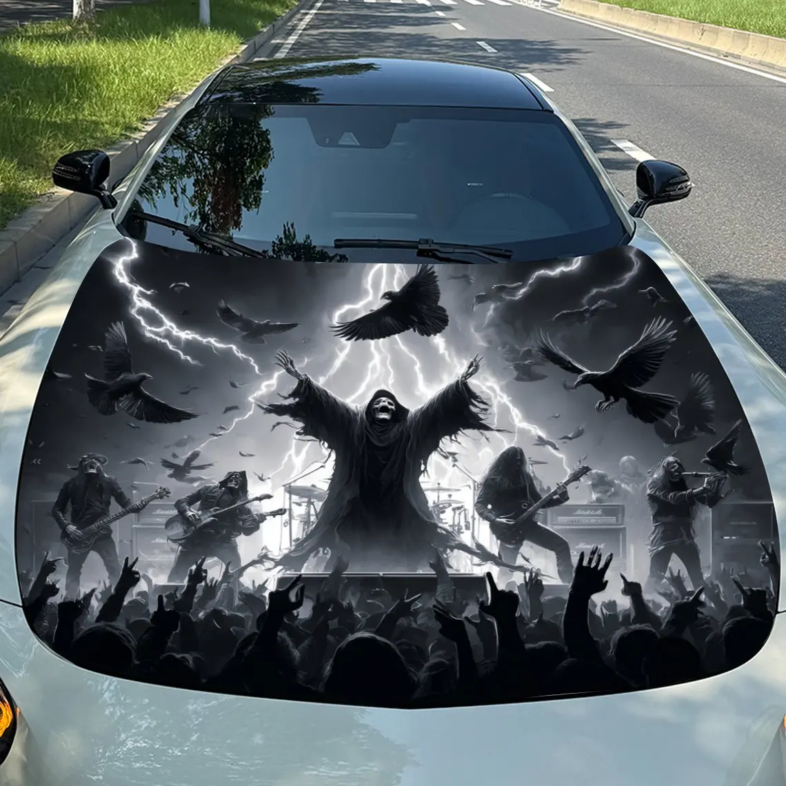Lord of Dark Rock Stage Roar Car Vinyl Wrap, PVC Material Waterproof Car Hood Sticker, Self-Adhesive Scratch-Resistant Stickers
Lord of Dark Rock Stage Roar Car Vinyl Wrap, PVC Material Waterproof Car Hood Sticker, Self-Adhesive Scratch-Resistant Stickers