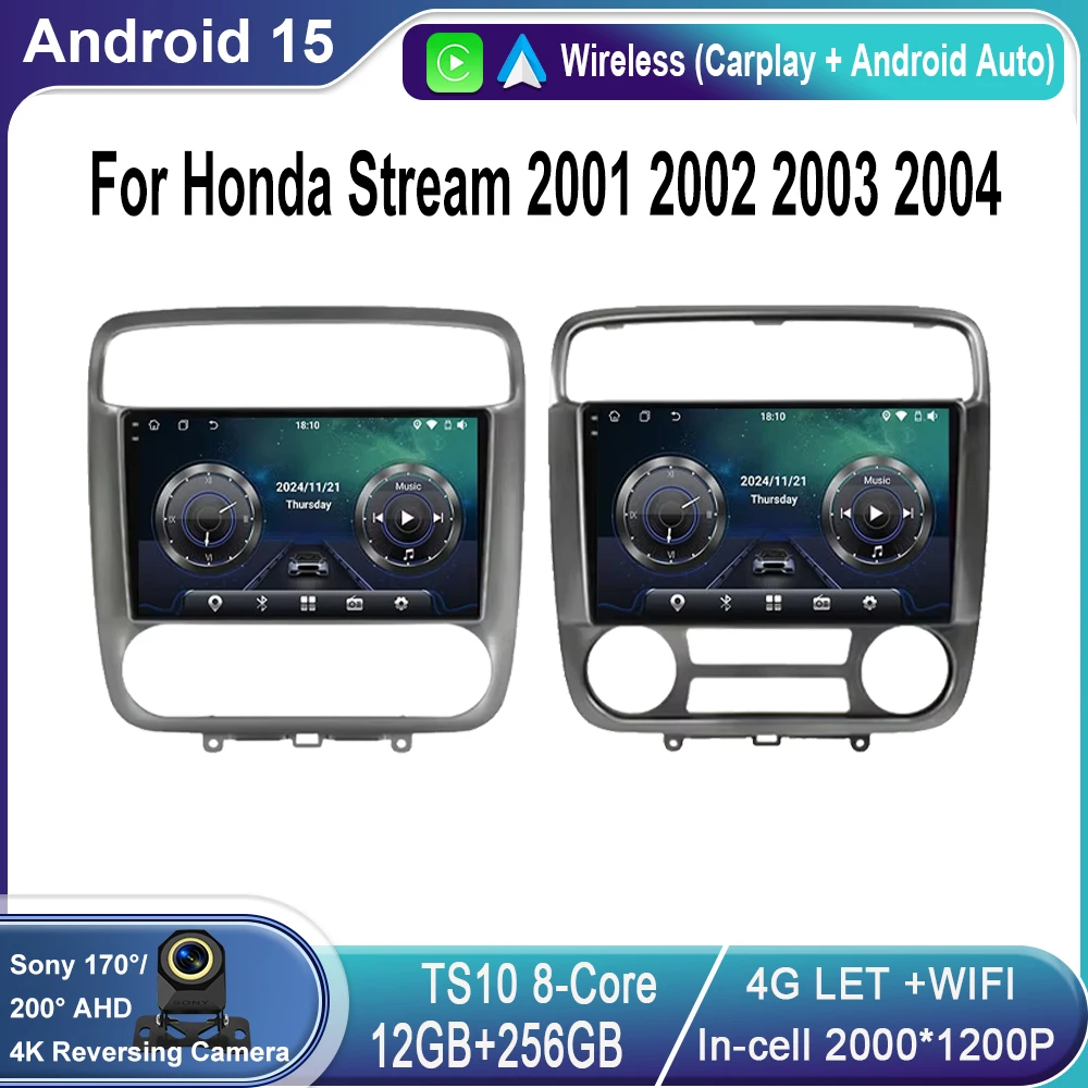 Android 15 WIFI+4G Carplay Auto for Honda Stream 2001 2002 2003 2004 MT/AT Car Radio Stereo Multimedia Video Player Audio GPS BT
Android 15 WIFI+4G Carplay Auto for Honda Stream 2001 2002 2003 2004 MT/AT Car Radio Stereo Multimedia Video Player Audio GPS BT