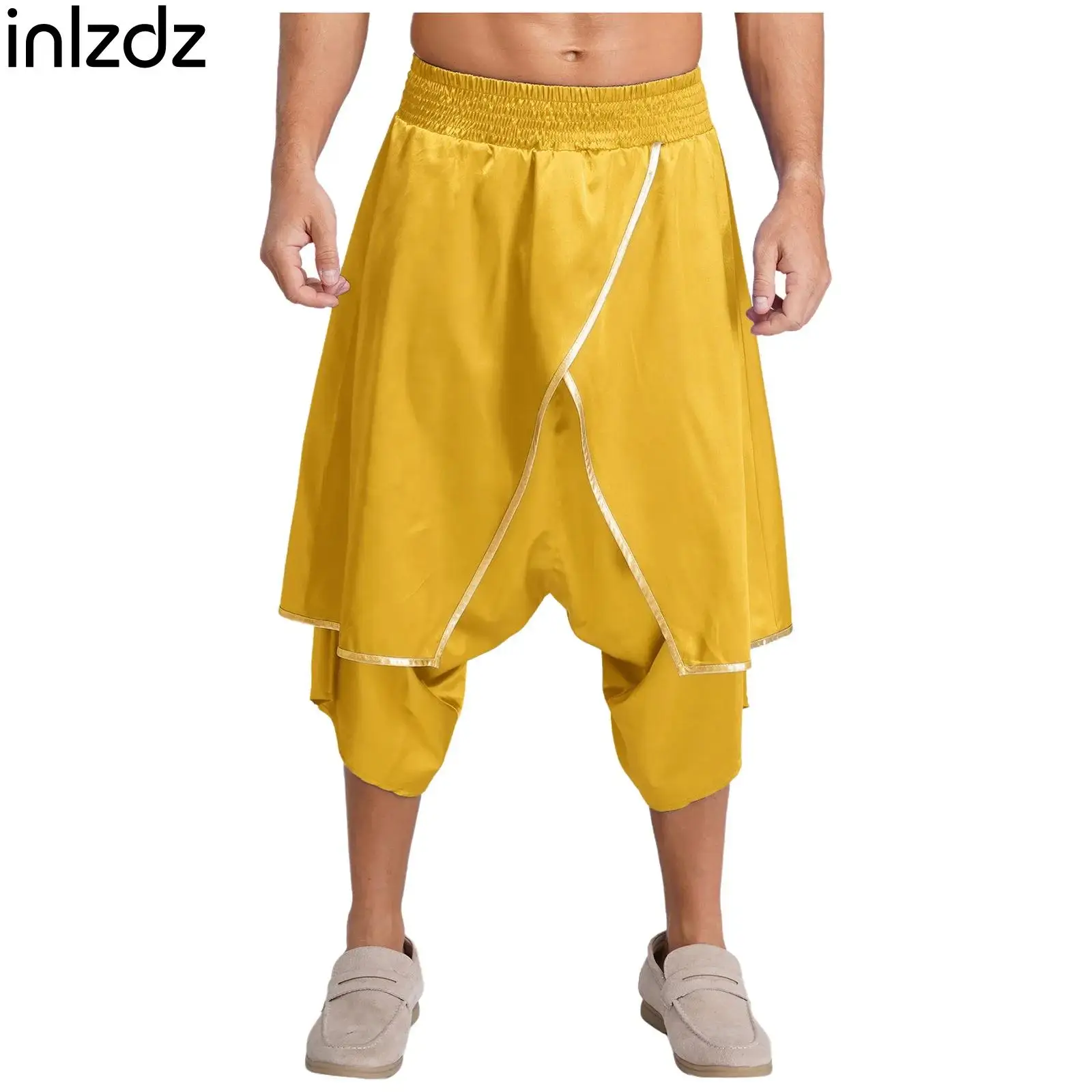 Men's Arabian Prince Role Play Costume Halloween Carnival Fancy Party Arab Hippie Harem Pants Metallic Trim Loose Lantern Pants
Men's Arabian Prince Role Play Costume Halloween Carnival Fancy Party Arab Hippie Harem Pants Metallic Trim Loose Lantern Pants