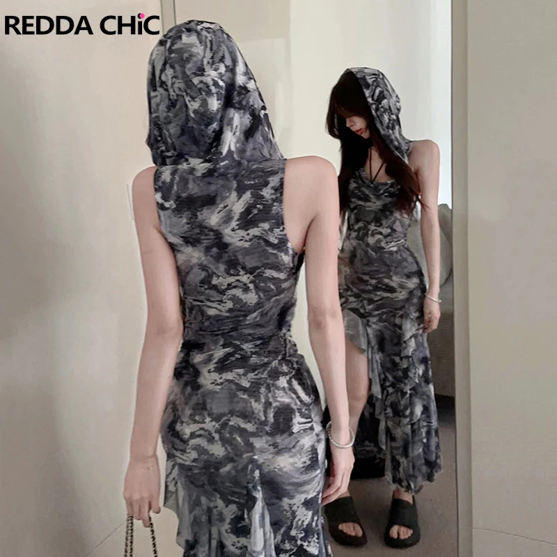 Женское длинное Сетчатое платье REDDACHiC с капюшоном и принтом, эстетичное платье без рукавов с разрезом, стиль гранж, Y2k, уличная одежда
Женское длинное Сетчатое платье REDDACHiC с капюшоном и принтом, эстетичное платье без рукавов с разрезом, стиль гранж, Y2k, уличная одежда