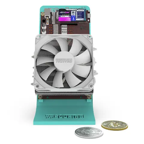 NerdQaxe++4.2~ 4.8TH/s Solo Bitcoin Miner with BM1370 Chip Blue bracket style