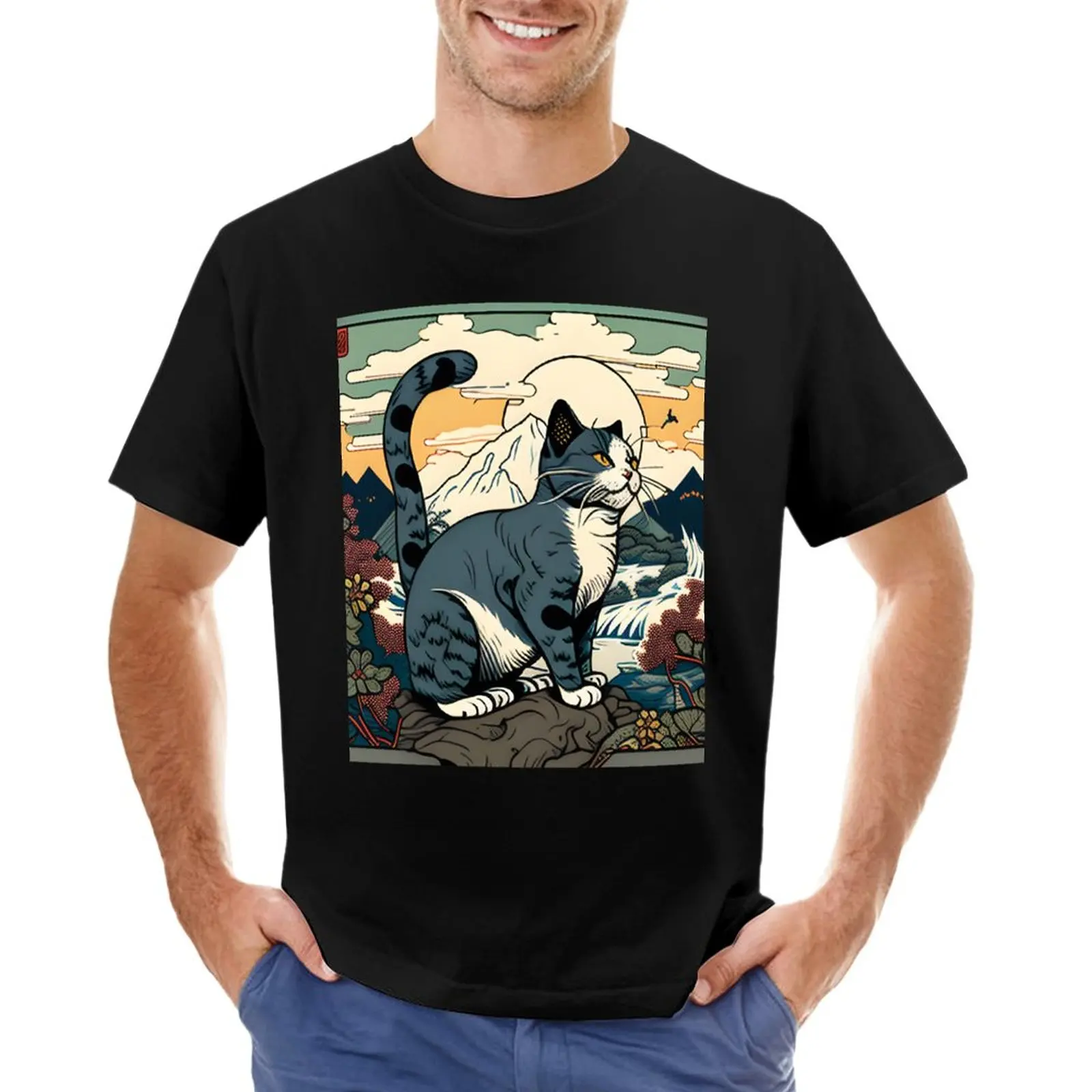 Футболка Catzilla Ukiyo-e Cat Gift #2, футболка с графическим рисунком, мужская одежда
Футболка Catzilla Ukiyo-e Cat Gift #2, футболка с графическим рисунком, мужская одежда
