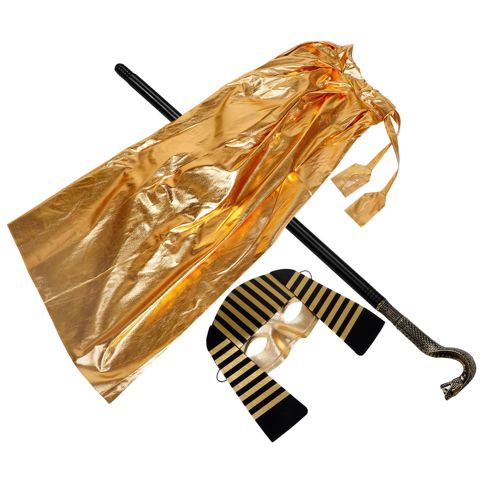 1Set Egyptian Pharaoh Mask Hat Cane Cuffs Cape Costume Halloween Cosplay Accessory Party Supplies Halloween Egyptian Staff
1Set Egyptian Pharaoh Mask Hat Cane Cuffs Cape Costume Halloween Cosplay Accessory Party Supplies Halloween Egyptian Staff