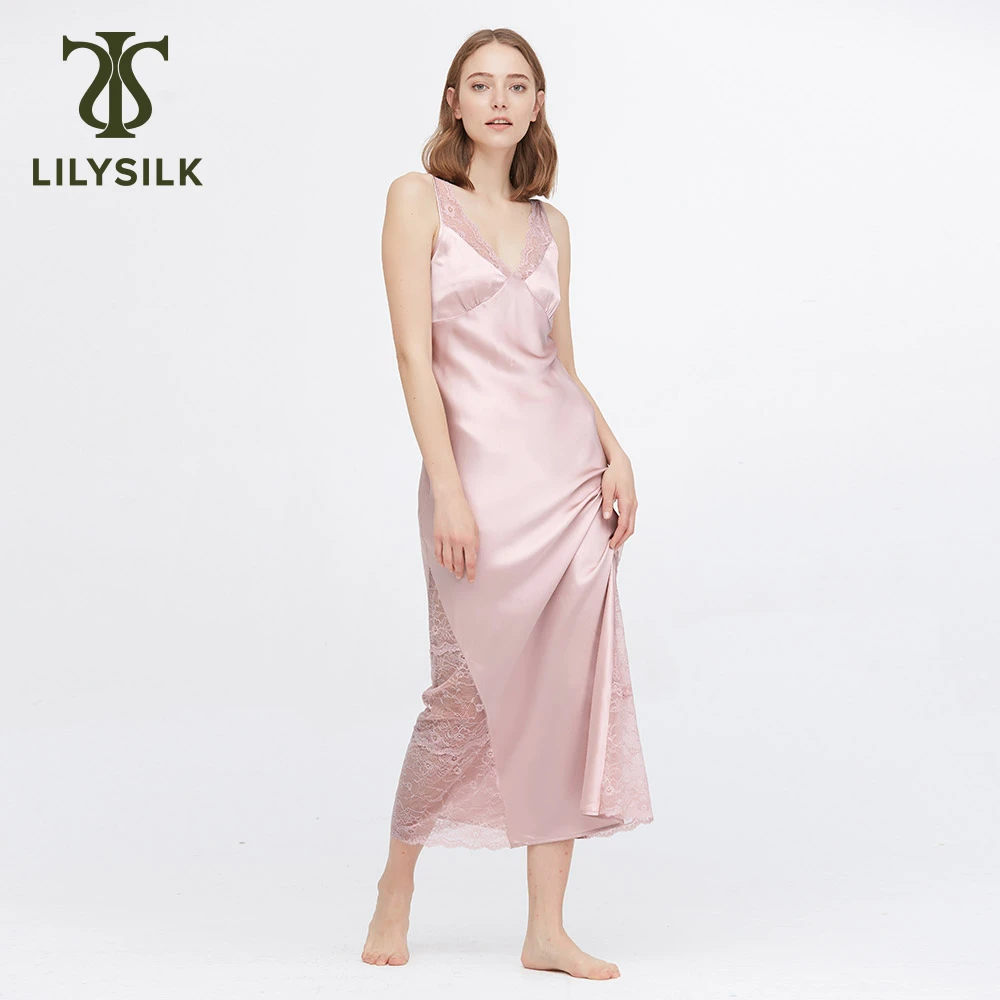 LILYSILK женская шелковая кружевная ночная рубашка полной длины, женская кружевная элегантная ночная рубашка с v-образным вырезом для повседневного использования и отдыха
LILYSILK женская шелковая кружевная ночная рубашка полной длины, женская кружевная элегантная ночная рубашка с v-образным вырезом для повседневного использования и отдыха