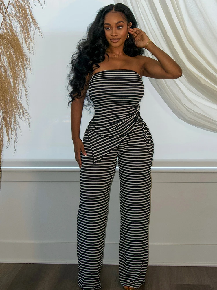 Kliou Striped Patchwork 2 Piece Set Woman Sexy Wrap Chest Backless Irregular Shape Tank Tops+Long Pants High Street Fashion Suit
Kliou Striped Patchwork 2 Piece Set Woman Sexy Wrap Chest Backless Irregular Shape Tank Tops+Long Pants High Street Fashion Suit
