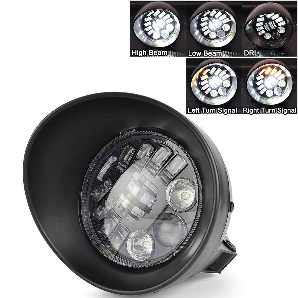 Brand New 5.75 inch Motorcycle LED Headlight For Honda Yamaha Suzuki Kawasaki custom applications
Brand New 5.75 inch Motorcycle LED Headlight For Honda Yamaha Suzuki Kawasaki custom applications