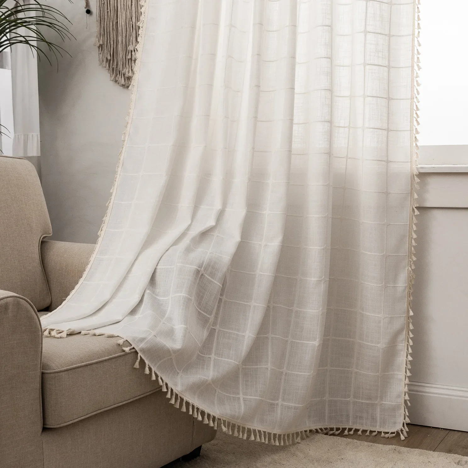 Cotton Linen American Solid Plaid Home Window Curtain Tassels Blackout Valance for The Luxury Bedroom Curtains for Living Room
Cotton Linen American Solid Plaid Home Window Curtain Tassels Blackout Valance for The Luxury Bedroom Curtains for Living Room