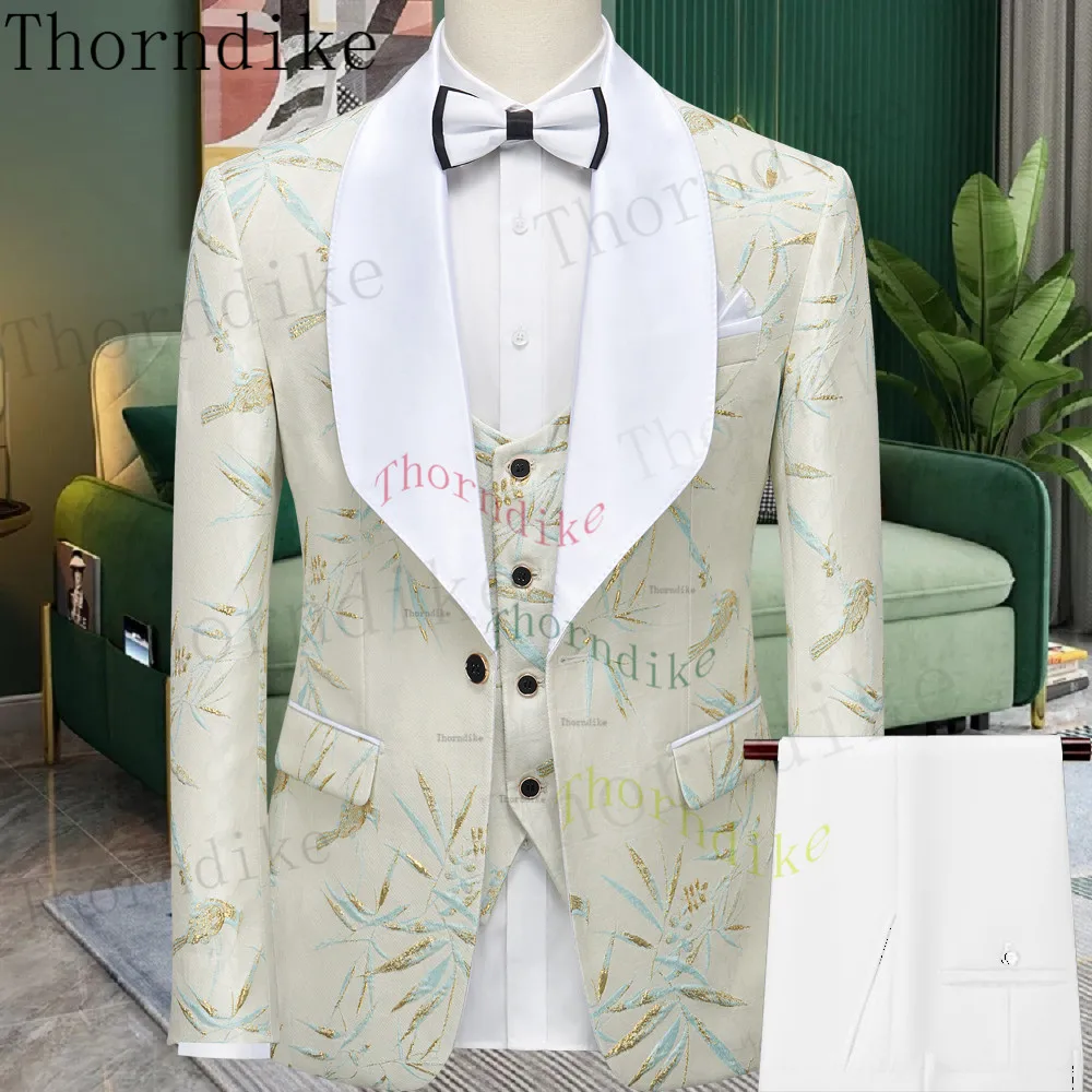 Thorndike (Jacket+Pants+Vest) Men Wedding Suits New Fashion Men Suits Shawl Lapel Groom Tuxedos Costume Homme Mariage Slim Fit
Thorndike (Jacket+Pants+Vest) Men Wedding Suits New Fashion Men Suits Shawl Lapel Groom Tuxedos Costume Homme Mariage Slim Fit