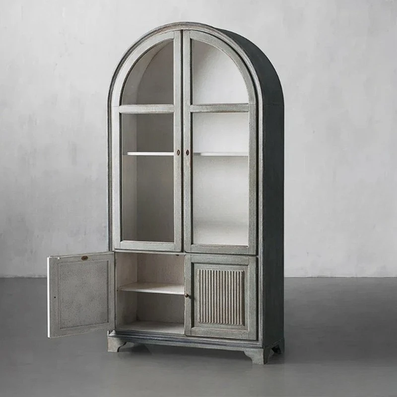 American Light Luxury Solid Wood Red Oak Bookcase Nordic Side Cabinet Black Arched Decorative Bookshelf French
American Light Luxury Solid Wood Red Oak Bookcase Nordic Side Cabinet Black Arched Decorative Bookshelf French