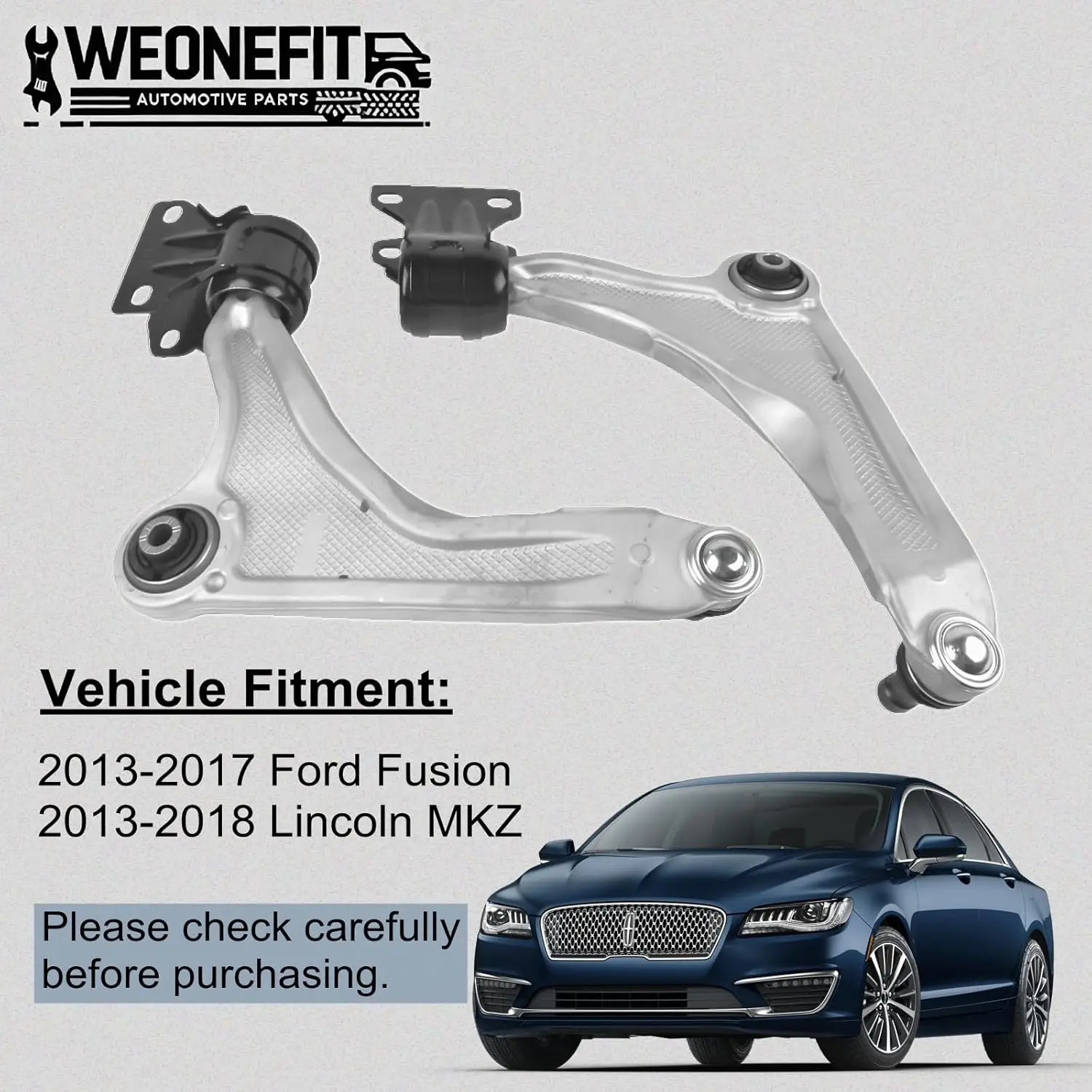 AP03 Front Lower Control Arms w/ Ball Joint Set for 2013-2020 Ford Fusion Lincoln MKZ
AP03 Front Lower Control Arms w/ Ball Joint Set for 2013-2020 Ford Fusion Lincoln MKZ