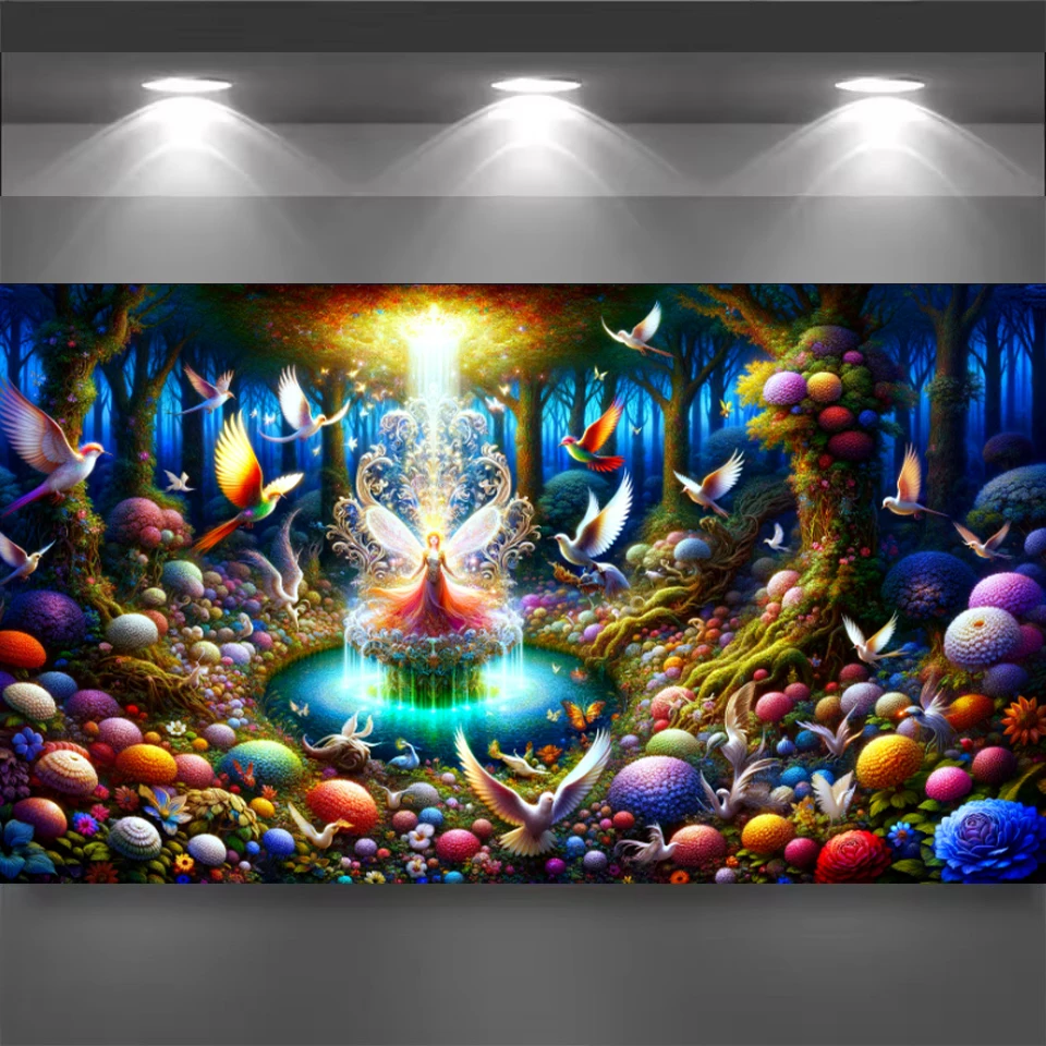 DIY Diamond Painting Art Fantasy Bird Paradise Garden Landscape Angel 5D Cross Embroidery Mosaic Home Decoration Picture
DIY Diamond Painting Art Fantasy Bird Paradise Garden Landscape Angel 5D Cross Embroidery Mosaic Home Decoration Picture