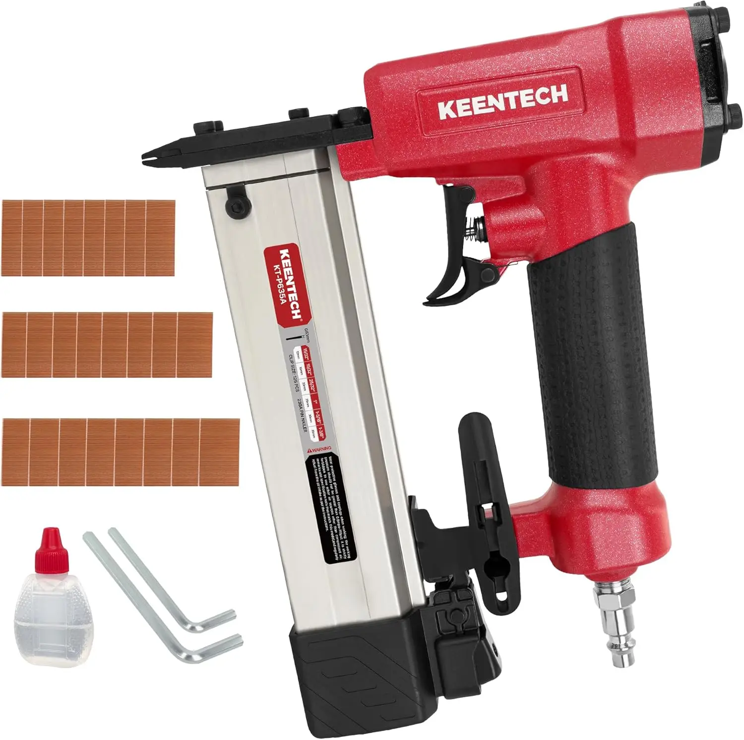 Pneumatic Pin Nailer 23 Gauge with 2160pcs Nails, Headless Air Pinner for Cabinets, Decoration, Windows, Crafts
Pneumatic Pin Nailer 23 Gauge with 2160pcs Nails, Headless Air Pinner for Cabinets, Decoration, Windows, Crafts