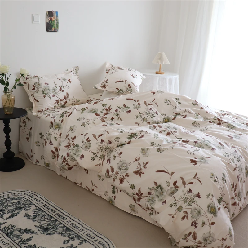 Soft Pillowcase Bedding Duvet Hotel Cover Set 3-Piece Fitted Nordic Cotton Comfortable Sheet Bed Modern Breathable 4-Piece Flat 
Soft Pillowcase Bedding Duvet Hotel Cover Set 3-Piece Fitted Nordic Cotton Comfortable Sheet Bed Modern Breathable 4-Piece Flat