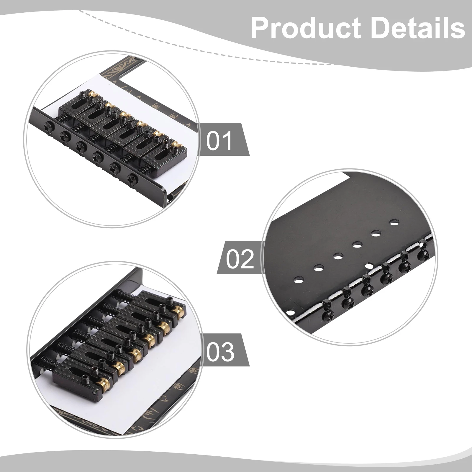 Настройка гитары Мостовой винт, гаечный ключ, регулируемые детали седла для гитары, 6-струнная электрогитара, полный монтажный комплект
Настройка гитары Мостовой винт, гаечный ключ, регулируемые детали седла для гитары, 6-струнная электрогитара, полный монтажный комплект