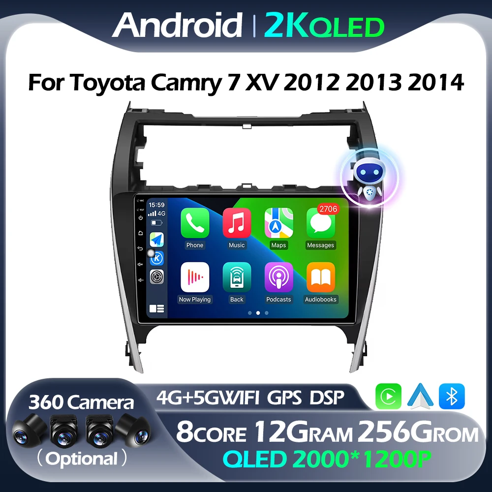 Автомагнитола на Android для Toyota Camry 7 XV 50 55 2012 2013 2014, мультимедийный видеоплеер с GPS-навигацией, 4G, Wi-Fi, DSP, RDS
Автомагнитола на Android для Toyota Camry 7 XV 50 55 2012 2013 2014, мультимедийный видеоплеер с GPS-навигацией, 4G, Wi-Fi, DSP, RDS