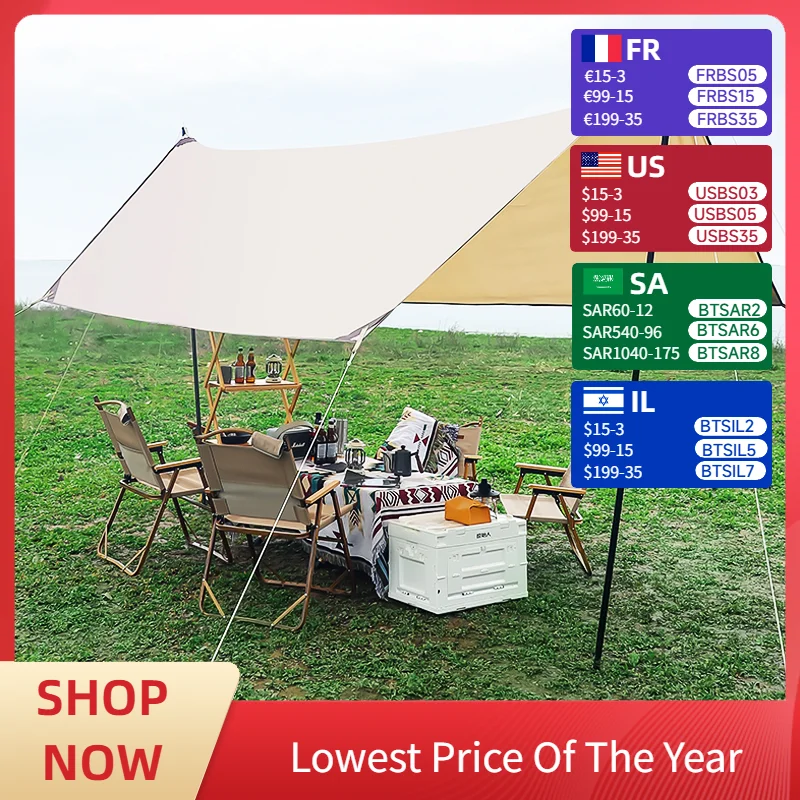 Waterproof Portable Outdoor Camping Tent Canopy Encrypted Oxford Cloth Sunshade Tent Canopy for Picnic
Waterproof Portable Outdoor Camping Tent Canopy Encrypted Oxford Cloth Sunshade Tent Canopy for Picnic