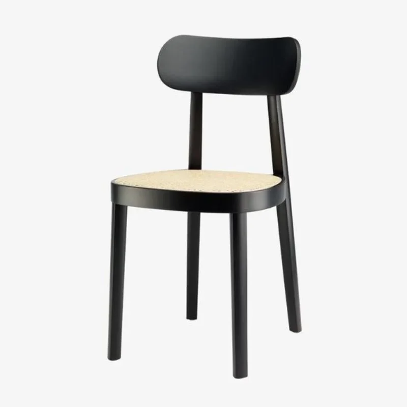 Solid wood dining chair modern simple rattan back chair household
Solid wood dining chair modern simple rattan back chair household