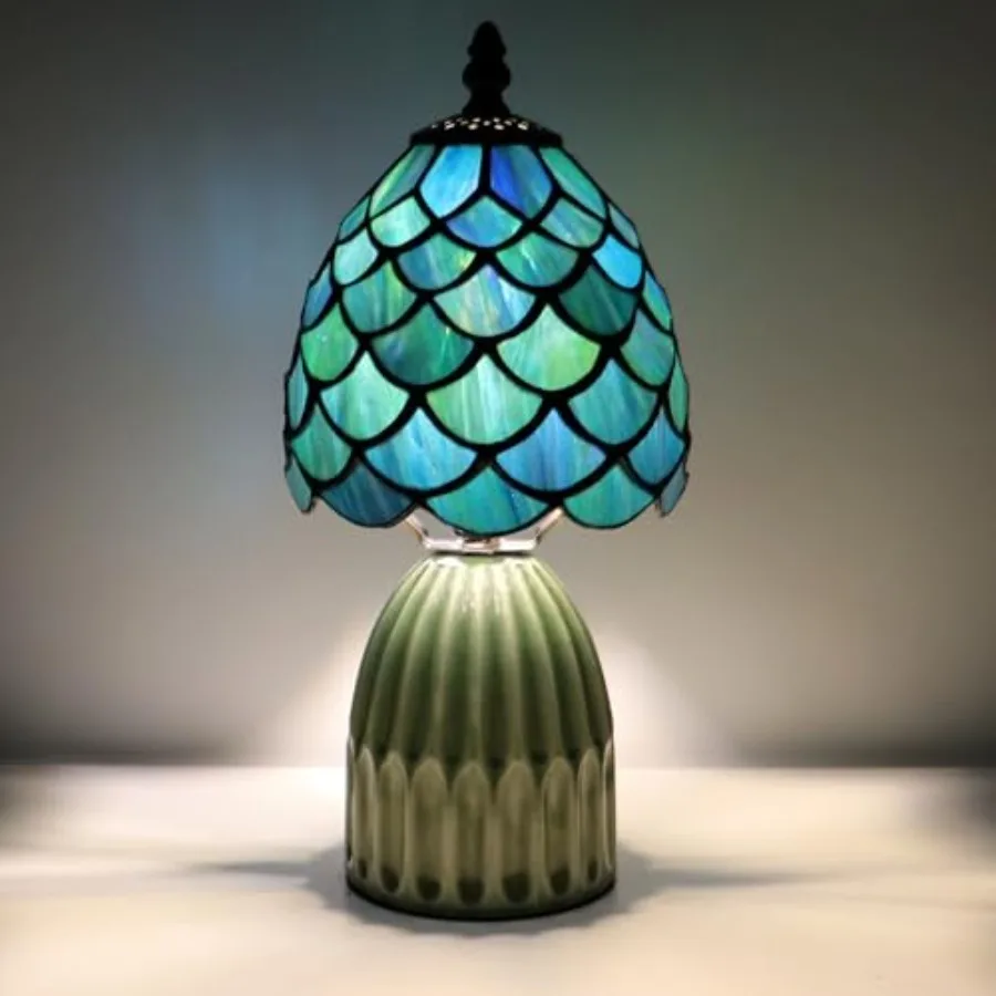 Tiffany Lamp Stained Glass Mushroom Table Lamps 6X6X12.5 Inch Style Small Night Light Ceramic Base Mini Accent Desk Light Suita
Tiffany Lamp Stained Glass Mushroom Table Lamps 6X6X12.5 Inch Style Small Night Light Ceramic Base Mini Accent Desk Light Suita