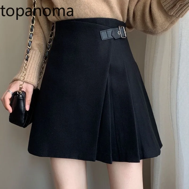 Topanoma элегантные мини-юбки 2024, весенняя мода, новая однотонная офисная женская плиссированная юбка с высокой талией, черная повседневная юбка
Topanoma элегантные мини-юбки 2024, весенняя мода, новая однотонная офисная женская плиссированная юбка с высокой талией, черная повседневная юбка