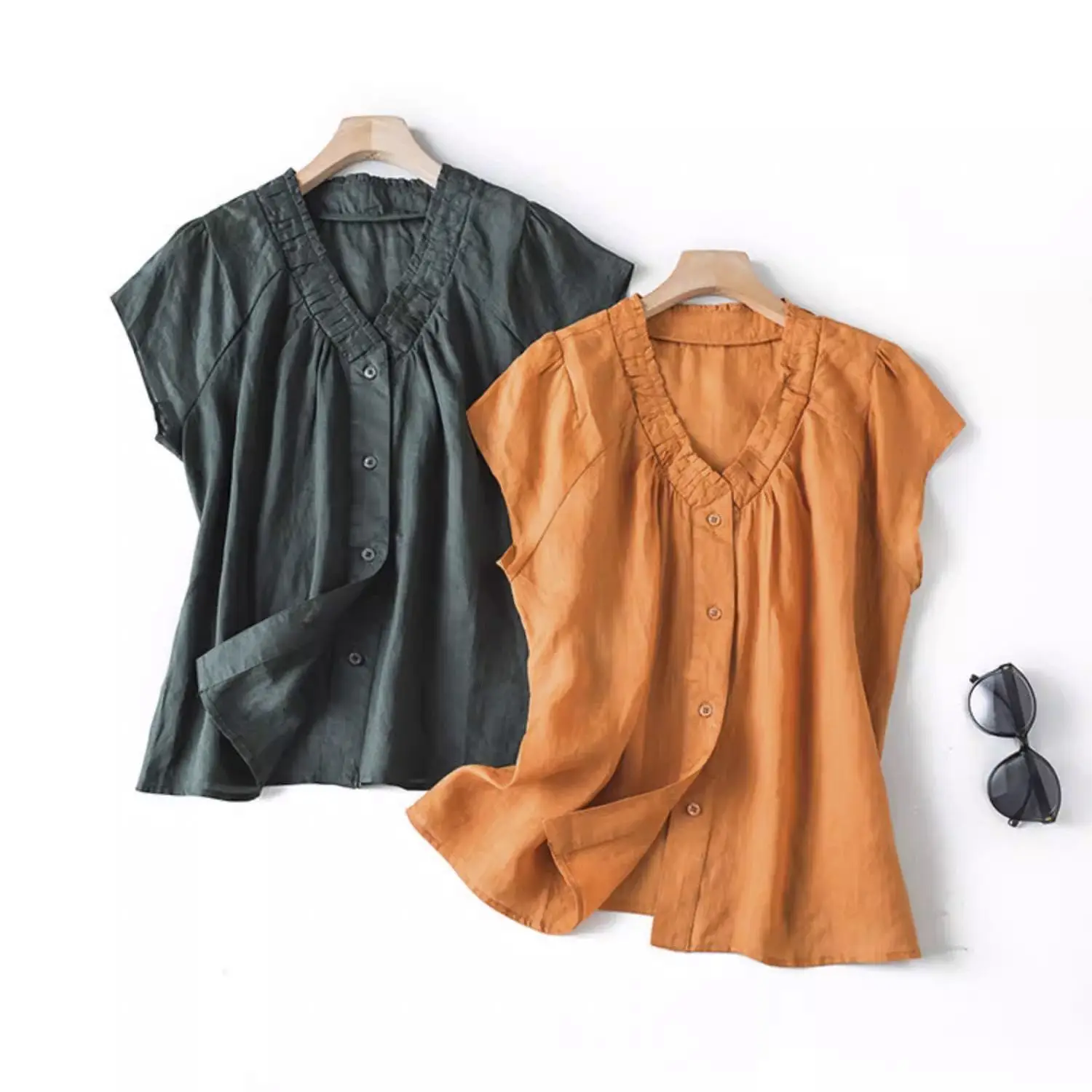 Dave&di Lightweight, Breathable, Cool, Raglan Short Sleeved Short Sleeved V-neck Shirt Top For Women's Summer
Dave&di Lightweight, Breathable, Cool, Raglan Short Sleeved Short Sleeved V-neck Shirt Top For Women's Summer