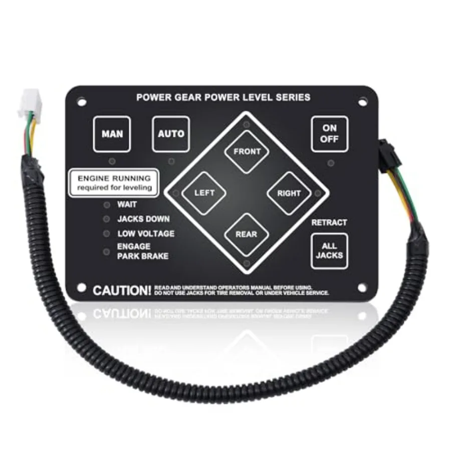 RV Leveling Touch Control Panel with Harness Adapter for Lippert Power Gear Auto Levelling System 500629S 359080 Compatible Bla
RV Leveling Touch Control Panel with Harness Adapter for Lippert Power Gear Auto Levelling System 500629S 359080 Compatible Bla