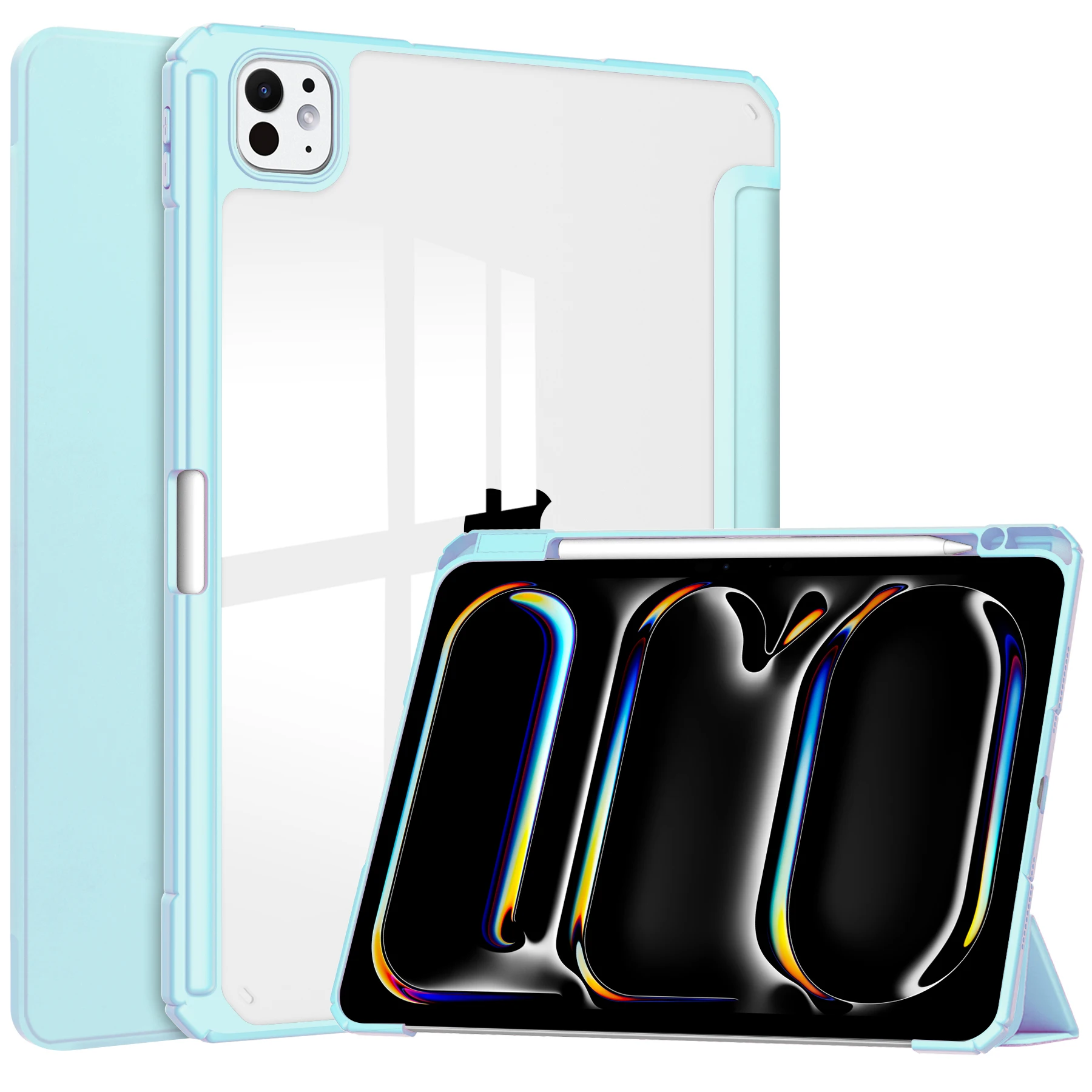 Leather Cover For iPad Pro 11 2024 Tablets case Transparent Back with Pen Location
Leather Cover For iPad Pro 11 2024 Tablets case Transparent Back with Pen Location