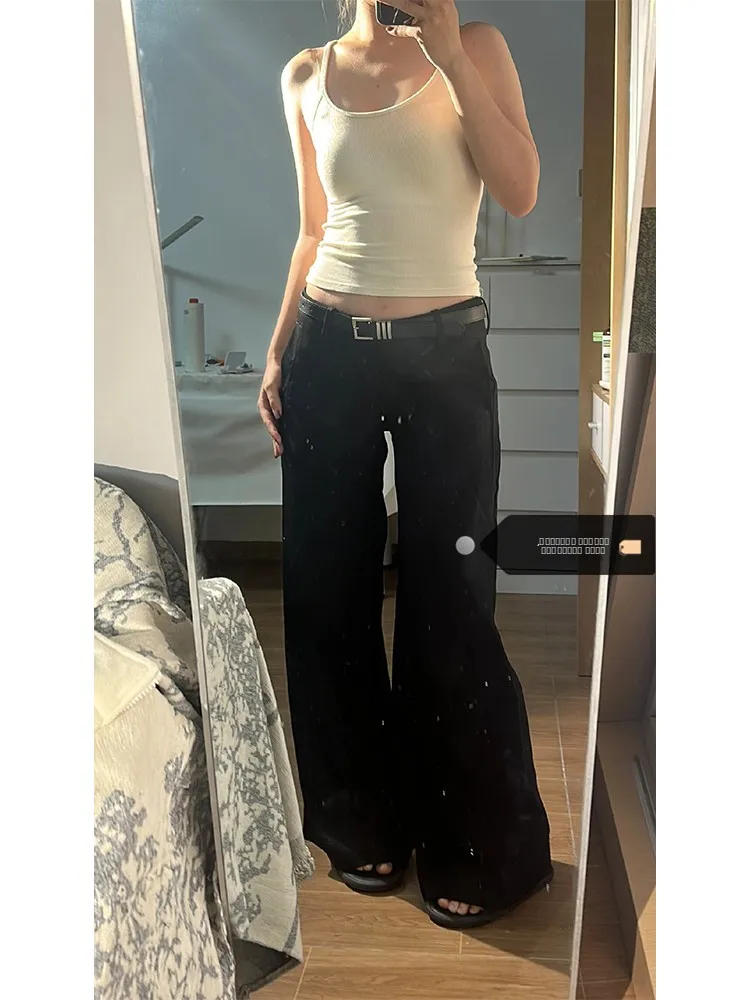 Женские брюки с низкой талией в стиле ретро, повседневные, осенне-зимние, с эффектом похудения, расклешенные, в пол, модные, для делового стиля
Женские брюки с низкой талией в стиле ретро, повседневные, осенне-зимние, с эффектом похудения, расклешенные, в пол, модные, для делового стиля