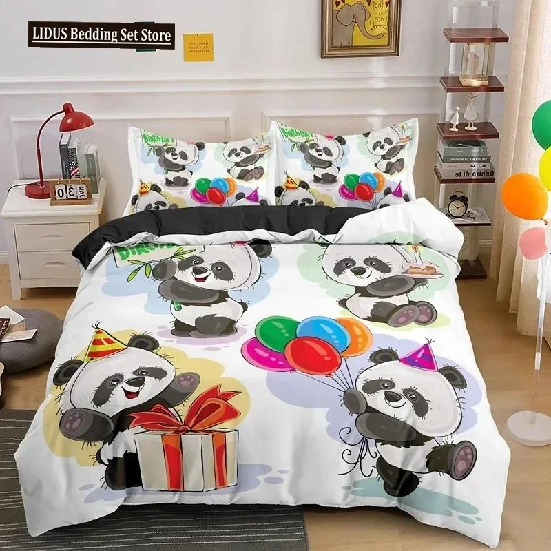 Cartoon Panda Bedding Set Cute Animal Duvet Cover Set Single Full Queen King Polyester Quilt Cover for Kids Girls
Cartoon Panda Bedding Set Cute Animal Duvet Cover Set Single Full Queen King Polyester Quilt Cover for Kids Girls