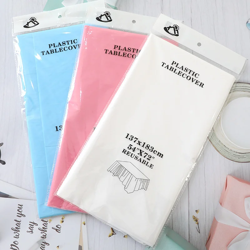 Rectangular Disposable Solid Color Tablecloth Birthday Party Table Layout Plastic Waterproof and Oilproof Tablecloth
Rectangular Disposable Solid Color Tablecloth Birthday Party Table Layout Plastic Waterproof and Oilproof Tablecloth