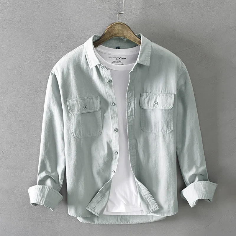 Casual Loose Long Sleeve White Cotton Shirt Men's Fashionable Versatile Shirt Hong Kong Style Trendy Youthful Spring Season
Casual Loose Long Sleeve White Cotton Shirt Men's Fashionable Versatile Shirt Hong Kong Style Trendy Youthful Spring Season