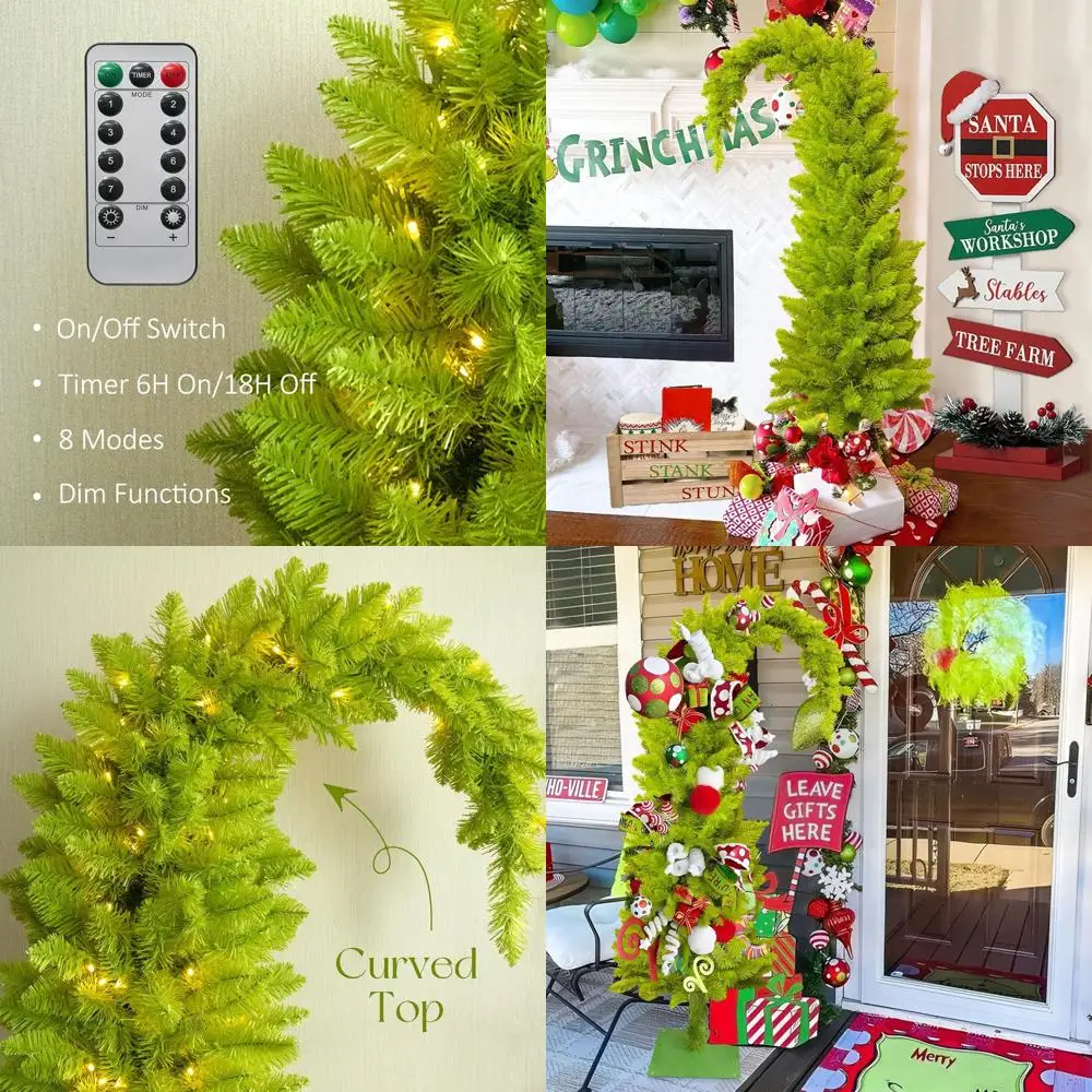 6-Foot Pre-Lit LED Christmas Tree with Timer Remote, 150 Lights, Ideal for Holiday Home and Office Decor
6-Foot Pre-Lit LED Christmas Tree with Timer Remote, 150 Lights, Ideal for Holiday Home and Office Decor