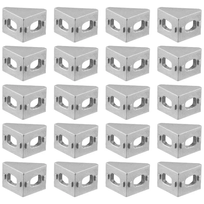 YANA50I 20 шт. 2020 Угловой соединитель из алюминия 20x20, L-образный кронштейн-крепление, совместим с промышленным алюминиевым профилем 2020
YANA50I 20 шт. 2020 Угловой соединитель из алюминия 20x20, L-образный кронштейн-крепление, совместим с промышленным алюминиевым профилем 2020