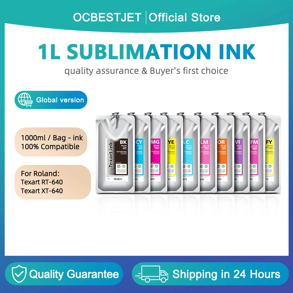 1L Sublimation ink for Roland SBL3 ink bag for Roland Texart RT-640 Texart XT-640 printer Without chip 1000ML sublimation ink
1L Sublimation ink for Roland SBL3 ink bag for Roland Texart RT-640 Texart XT-640 printer Without chip 1000ML sublimation ink