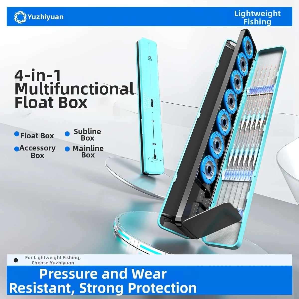 Yuzhiyuan Four in one multifunctional float box 55cm large capacity blue main line sub line fish float full set storage box
Yuzhiyuan Four in one multifunctional float box 55cm large capacity blue main line sub line fish float full set storage box