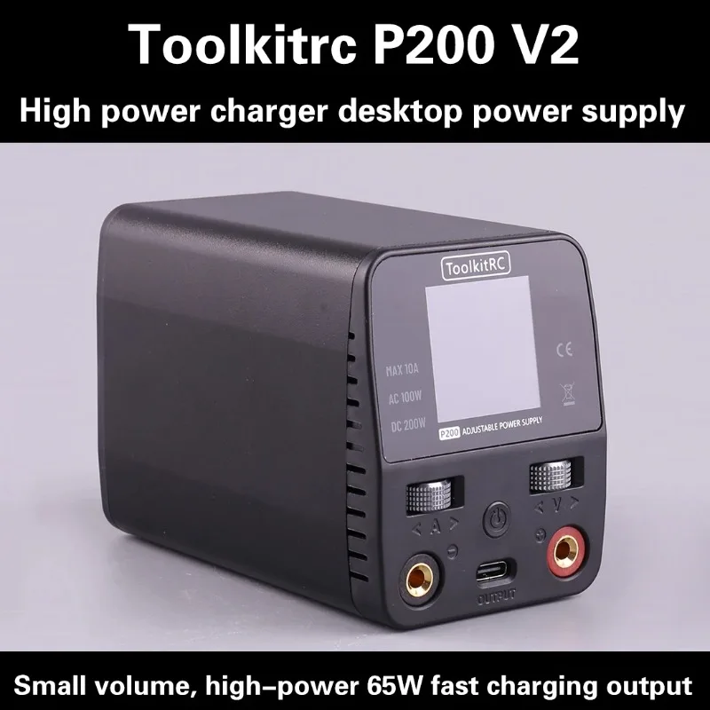 ToolkitRC P200 V2 Mini 30V AC100W DC200W 10A GaN Adjustable Mini Desktop Power Supply USB Output
ToolkitRC P200 V2 Mini 30V AC100W DC200W 10A GaN Adjustable Mini Desktop Power Supply USB Output
