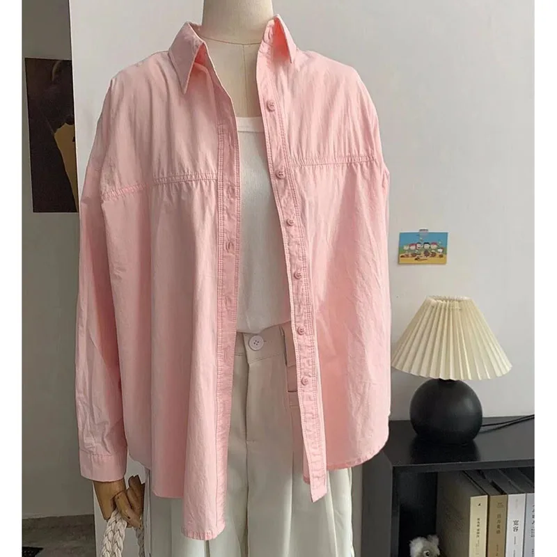 Korean Feminine Fashion Leisure Sunscreen Shirt Women Solid Color Thin Blouse Summer Ladies Long Sleeves Sun Protection Shirt
Korean Feminine Fashion Leisure Sunscreen Shirt Women Solid Color Thin Blouse Summer Ladies Long Sleeves Sun Protection Shirt