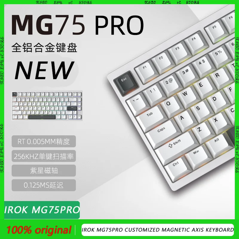 Irok MG75PRO Индивидуальная клавиатура с магнитной осью, полностью алюминиевая клавиатура с ЧПУ RT0.005, 7RGB, прокладка, игровая клавиатура для ноутбука
Irok MG75PRO Индивидуальная клавиатура с магнитной осью, полностью алюминиевая клавиатура с ЧПУ RT0.005, 7RGB, прокладка, игровая клавиатура для ноутбука