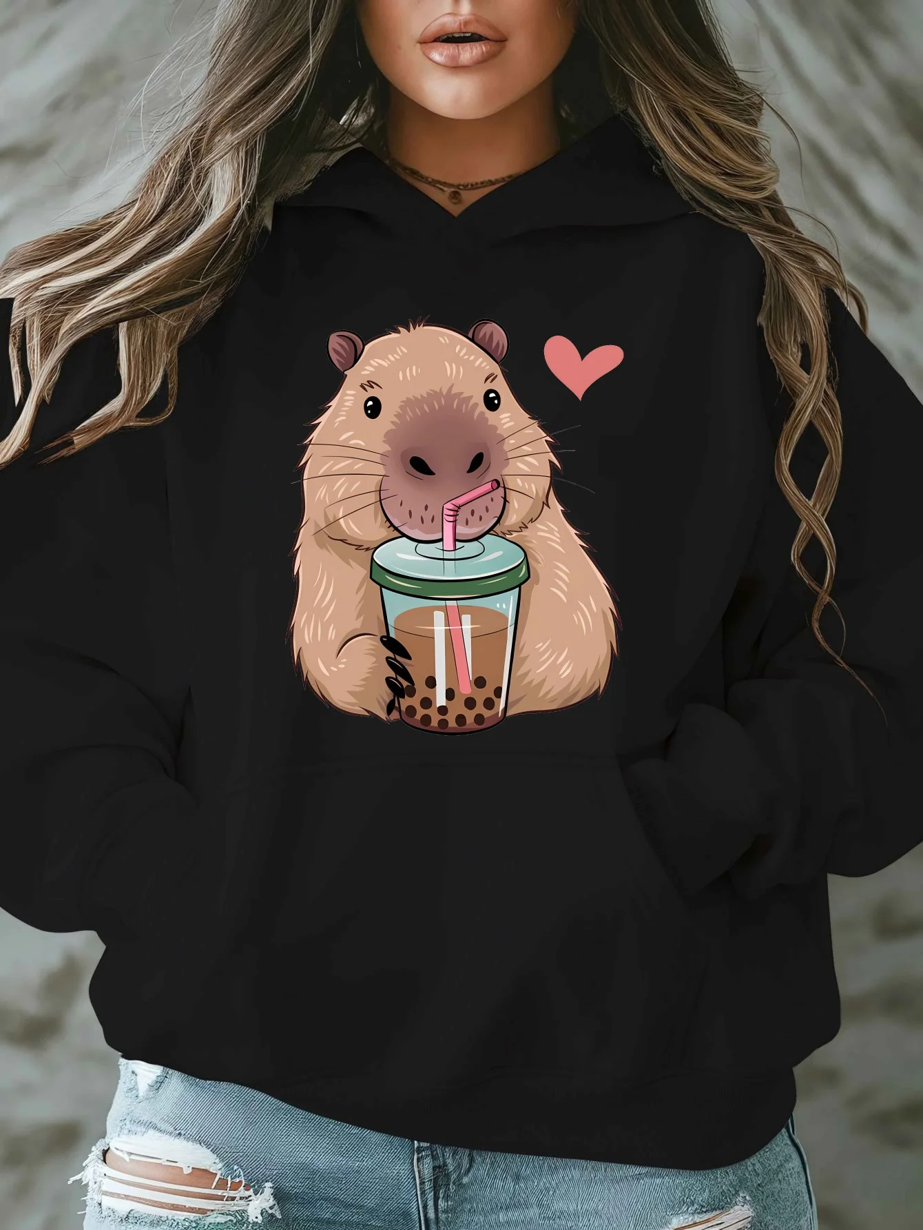 Cartoon Capybara Milk Tea Print Hoodie Men's and Women's Long Sleeve Sweatshirt Pullover Y2k Tops Casual Autumn Winter Clothing
Cartoon Capybara Milk Tea Print Hoodie Men's and Women's Long Sleeve Sweatshirt Pullover Y2k Tops Casual Autumn Winter Clothing