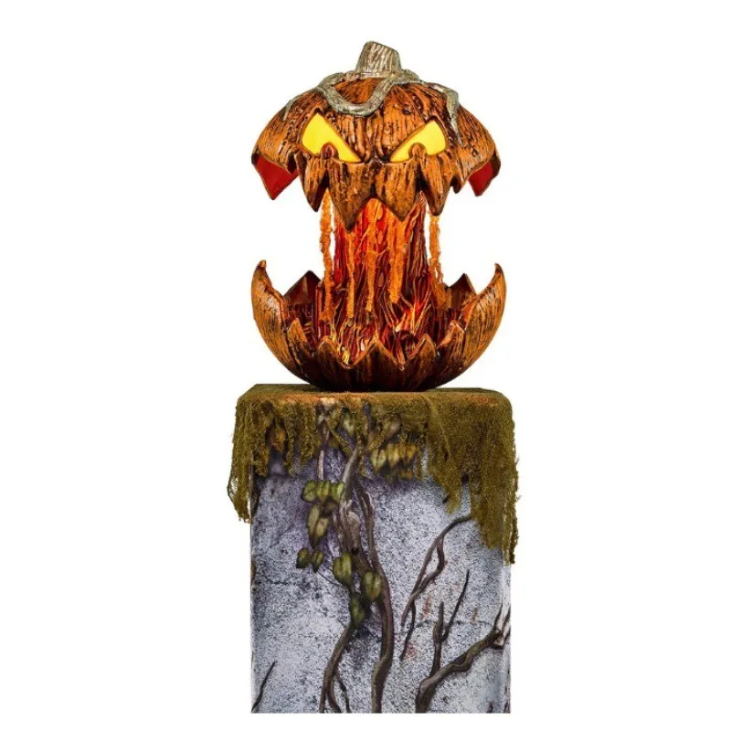 Liftable Horror Pumpkin Head Ornaments Terrifying Pumpkin Figurines Make Sound and Light Halloween Decorative Prop Home Decor
Liftable Horror Pumpkin Head Ornaments Terrifying Pumpkin Figurines Make Sound and Light Halloween Decorative Prop Home Decor