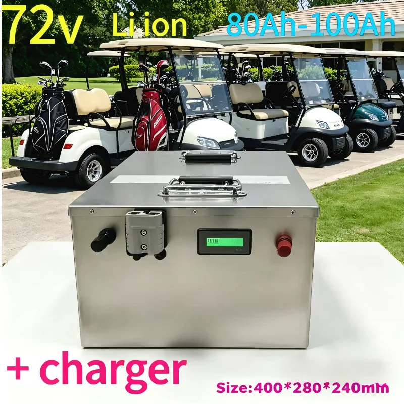 72V 80Ah 100Ah Li-ion Battery 7000W High Power +10A Charger Built-in BMS For Golf Cart, E-Bike, Tricycle, RV Deep Cycle, Long Li
72V 80Ah 100Ah Li-ion Battery 7000W High Power +10A Charger Built-in BMS For Golf Cart, E-Bike, Tricycle, RV Deep Cycle, Long Li