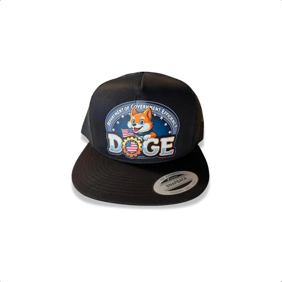 YP Classics Trucker Hat with Doge Department of Government Efficiency Logo Snapback Cap Black
YP Classics Trucker Hat with Doge Department of Government Efficiency Logo Snapback Cap Black