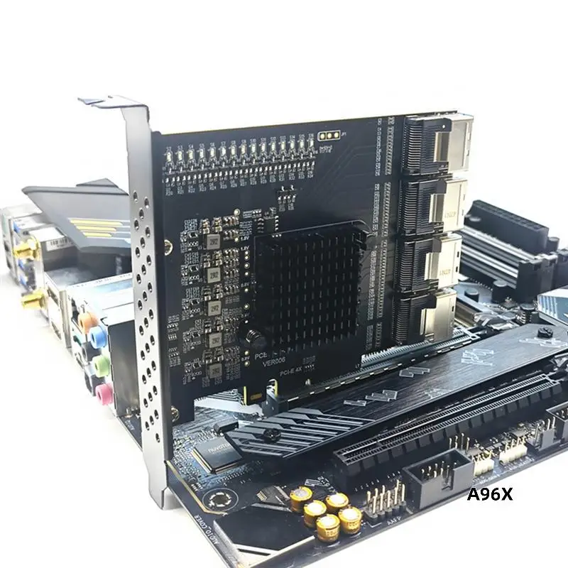 Pcie To 4Port Mini SAS SFF-8087 Controller 16 Port SATA 3.0 6Gbps SSD Adapter PCI-E 3.0 X4 Expansion Card
Pcie To 4Port Mini SAS SFF-8087 Controller 16 Port SATA 3.0 6Gbps SSD Adapter PCI-E 3.0 X4 Expansion Card