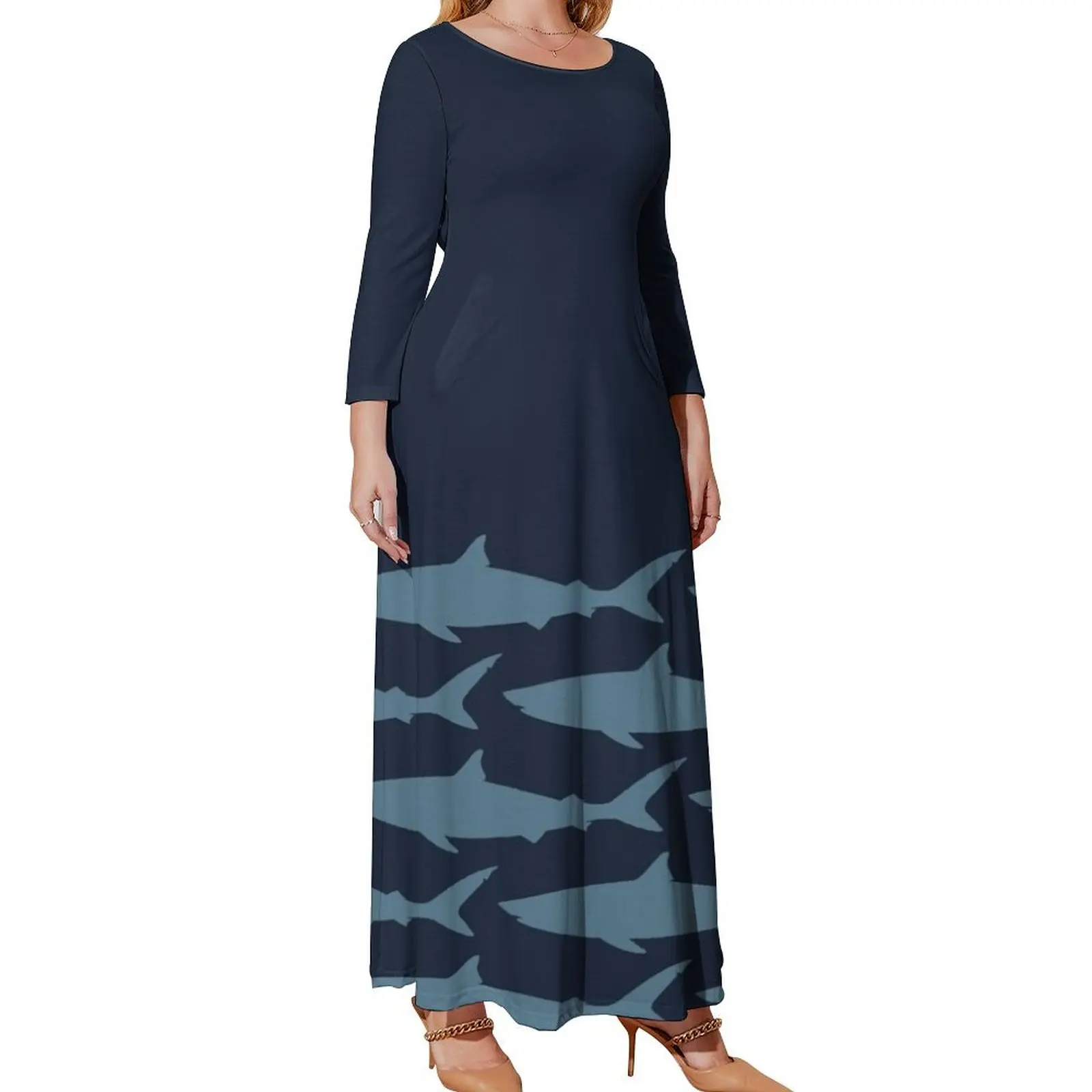 Shark Pattern Long Sleeved Dress women's clothing korea stylish sexy short dresses daring
Shark Pattern Long Sleeved Dress women's clothing korea stylish sexy short dresses daring